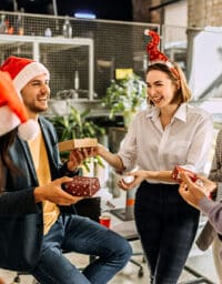 Friends at a holiday party